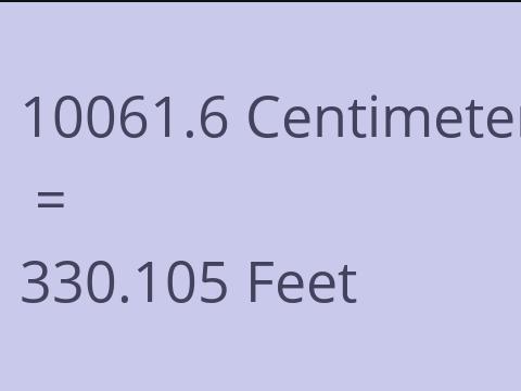 10061.6 CM TO FEET