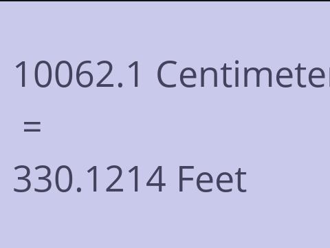 10062.1 CM TO FEET
