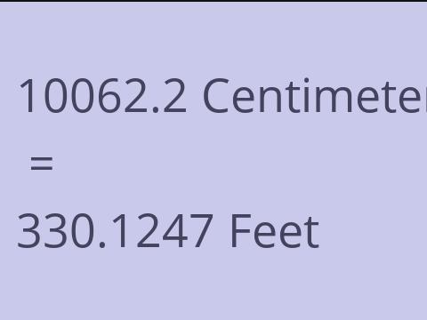 10062.2 CM TO FEET