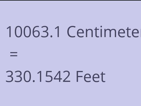 10063.1 CM TO FEET