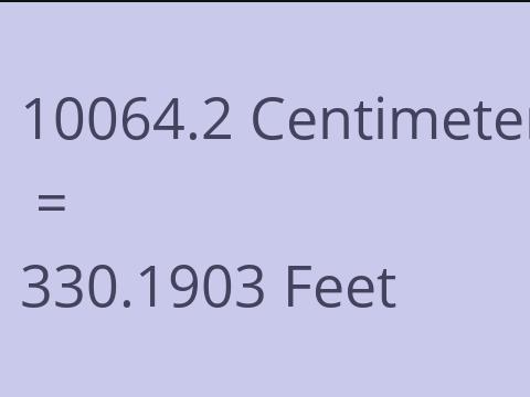 10064.2 CM TO FEET