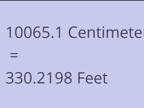 10065.1 CM TO FEET