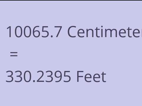 10065.7 CM TO FEET