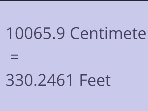10065.9 CM TO FEET