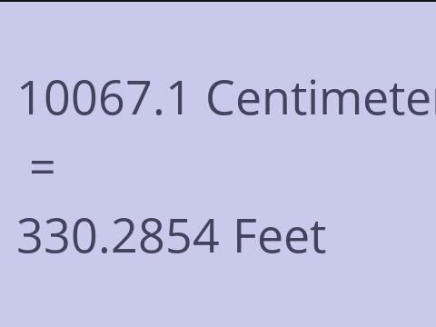 10067.1 CM TO FEET