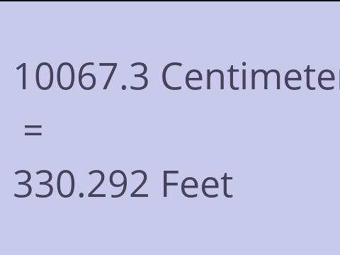 10067.3 CM TO FEET