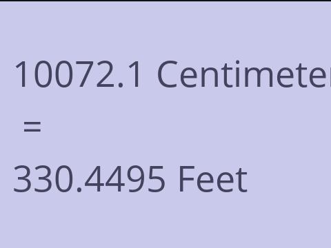 10072.1 CM TO FEET