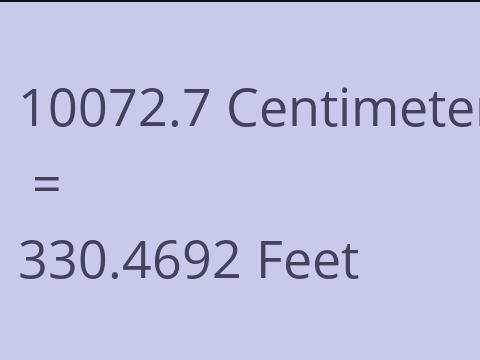 10072.7 CM TO FEET