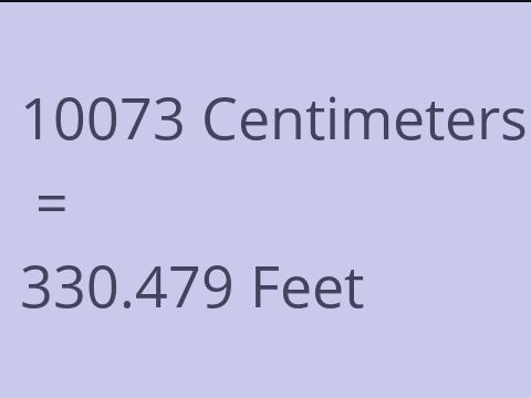 10073 CM TO FEET