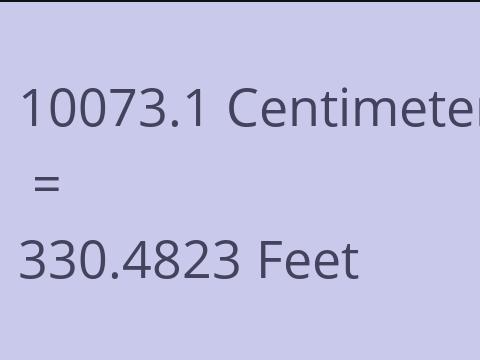 10073.1 CM TO FEET