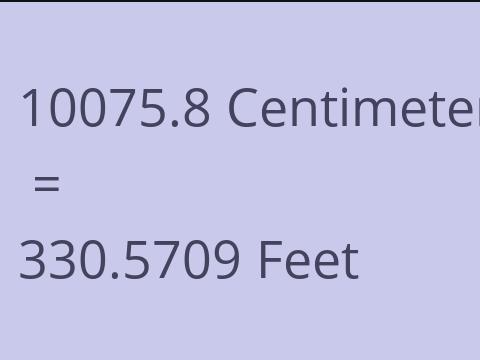 10075.8 CM TO FEET
