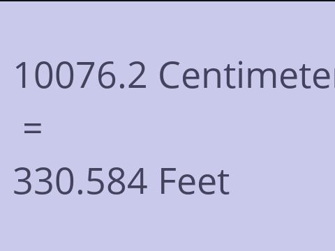 10076.2 CM TO FEET