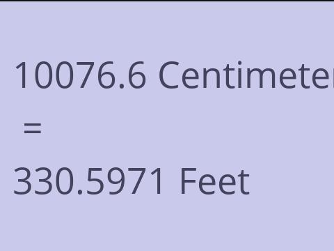10076.6 CM TO FEET