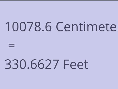 10078.6 CM TO FEET
