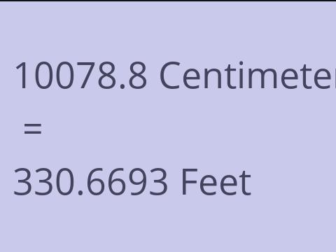 10078.8 CM TO FEET
