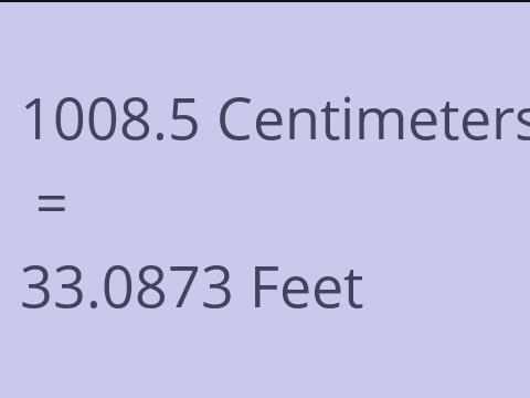 1008.5 CM TO FEET