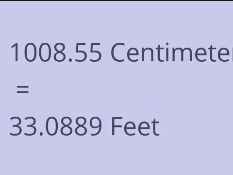 1008.55 CM TO FEET