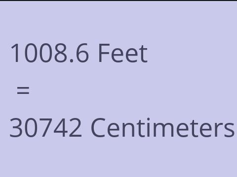 1008.6 FEET TO CM