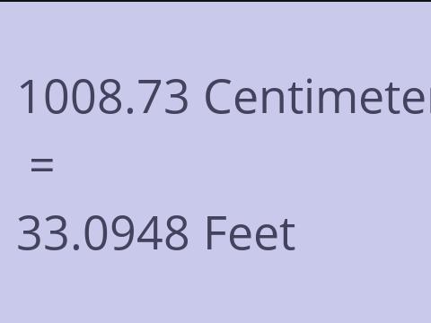 1008.73 CM TO FEET