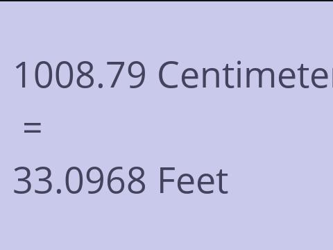 1008.79 CM TO FEET