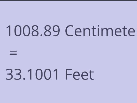 1008.89 CM TO FEET