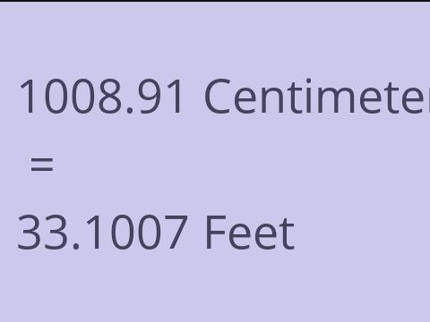 1008.91 CM TO FEET