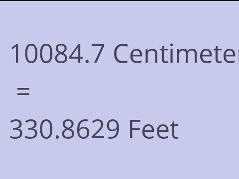 10084.7 CM TO FEET