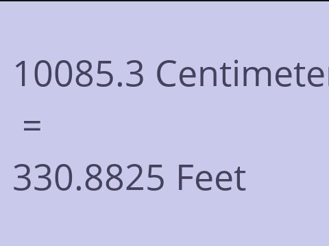10085.3 CM TO FEET