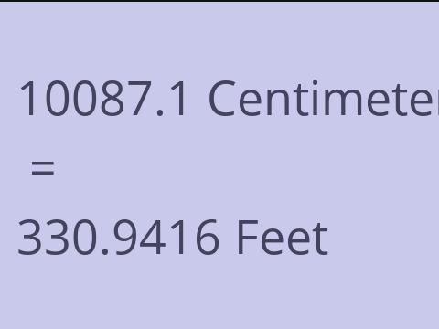 10087.1 CM TO FEET