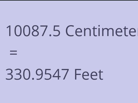 10087.5 CM TO FEET