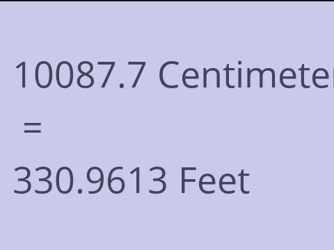 10087.7 CM TO FEET