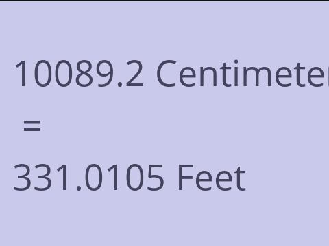 10089.2 CM TO FEET