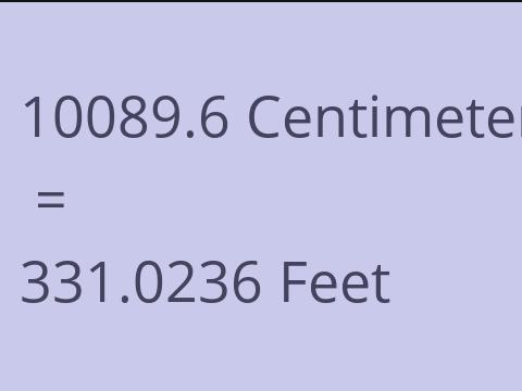 10089.6 CM TO FEET