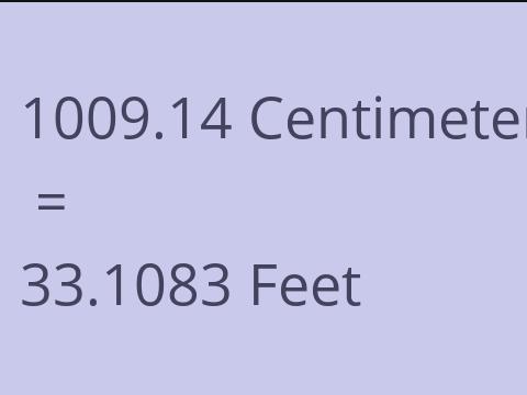 1009.14 CM TO FEET