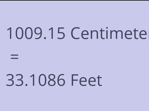 1009.15 CM TO FEET