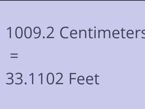 1009.2 CM TO FEET