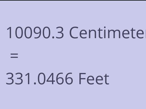 10090.3 CM TO FEET