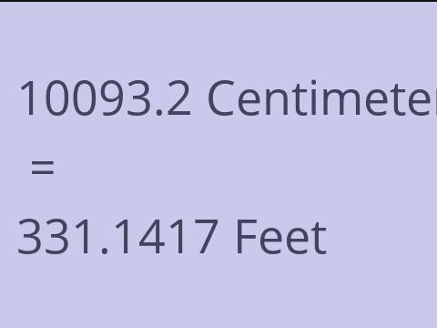 10093.2 CM TO FEET