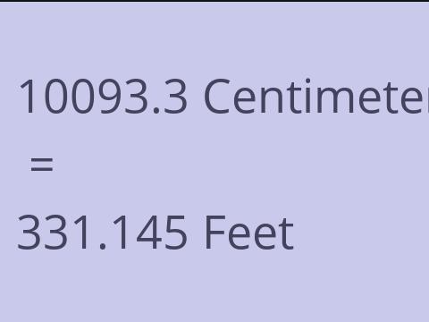 10093.3 CM TO FEET