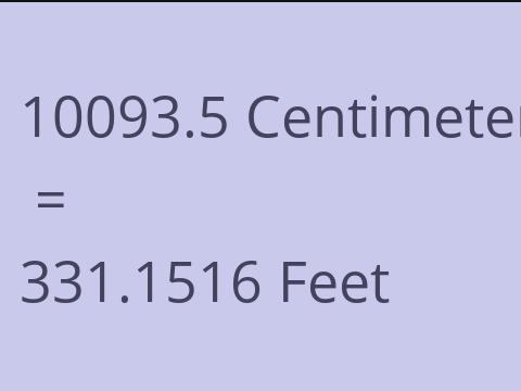 10093.5 CM TO FEET