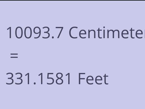 10093.7 CM TO FEET