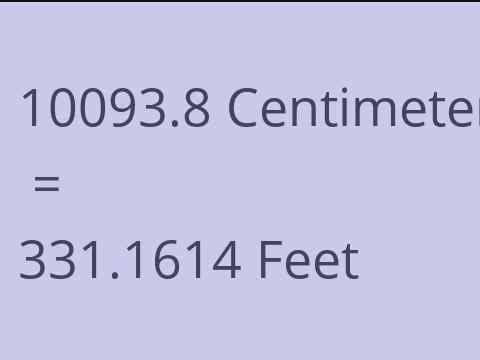 10093.8 CM TO FEET