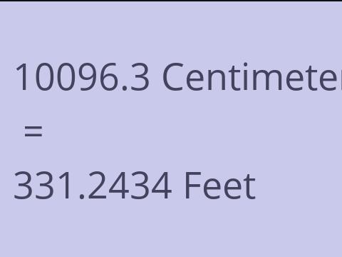 10096.3 CM TO FEET