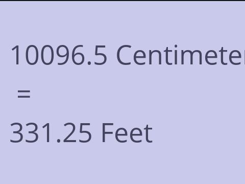 10096.5 CM TO FEET