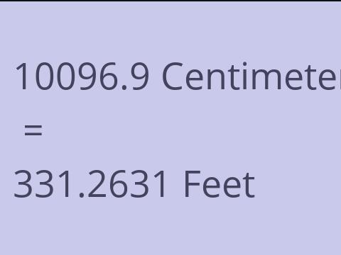 10096.9 CM TO FEET