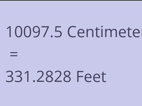 10097.5 CM TO FEET