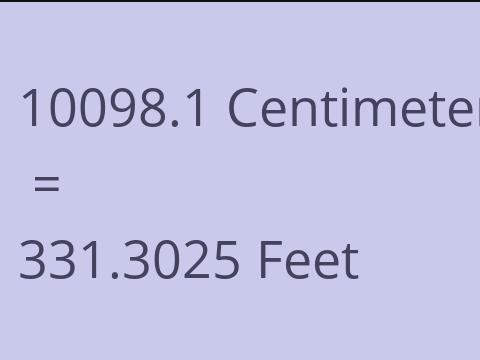 10098.1 CM TO FEET