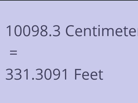 10098.3 CM TO FEET