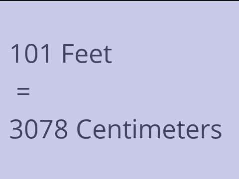 101 FEET TO CM