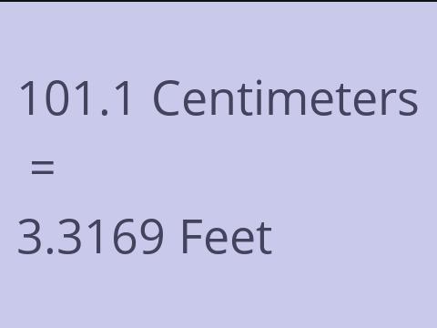 101.1 CM TO FEET